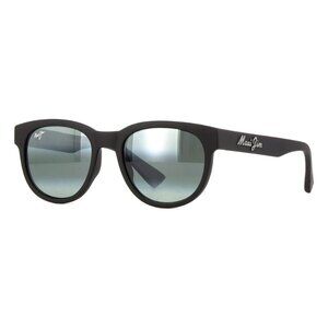 New MAUI JIM Maoli Black Polarised Round 668 02 Sunglasses Women